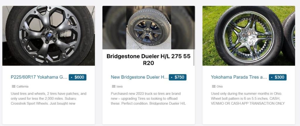where to sell used tires