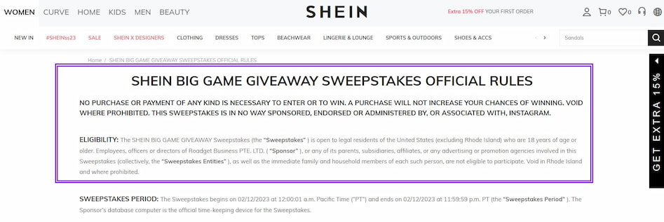how to get free clothes from shein